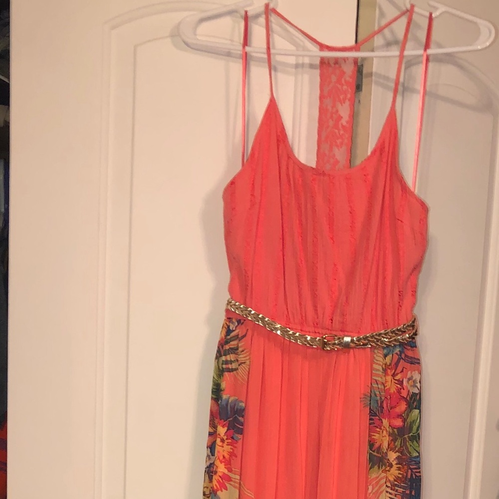 Pink Floral Maxi Dress